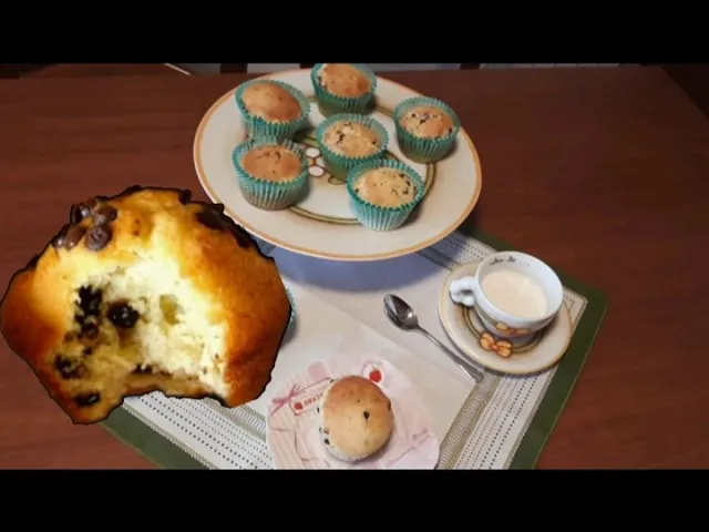 Muffin con gocce di cioccolato senza glutine
